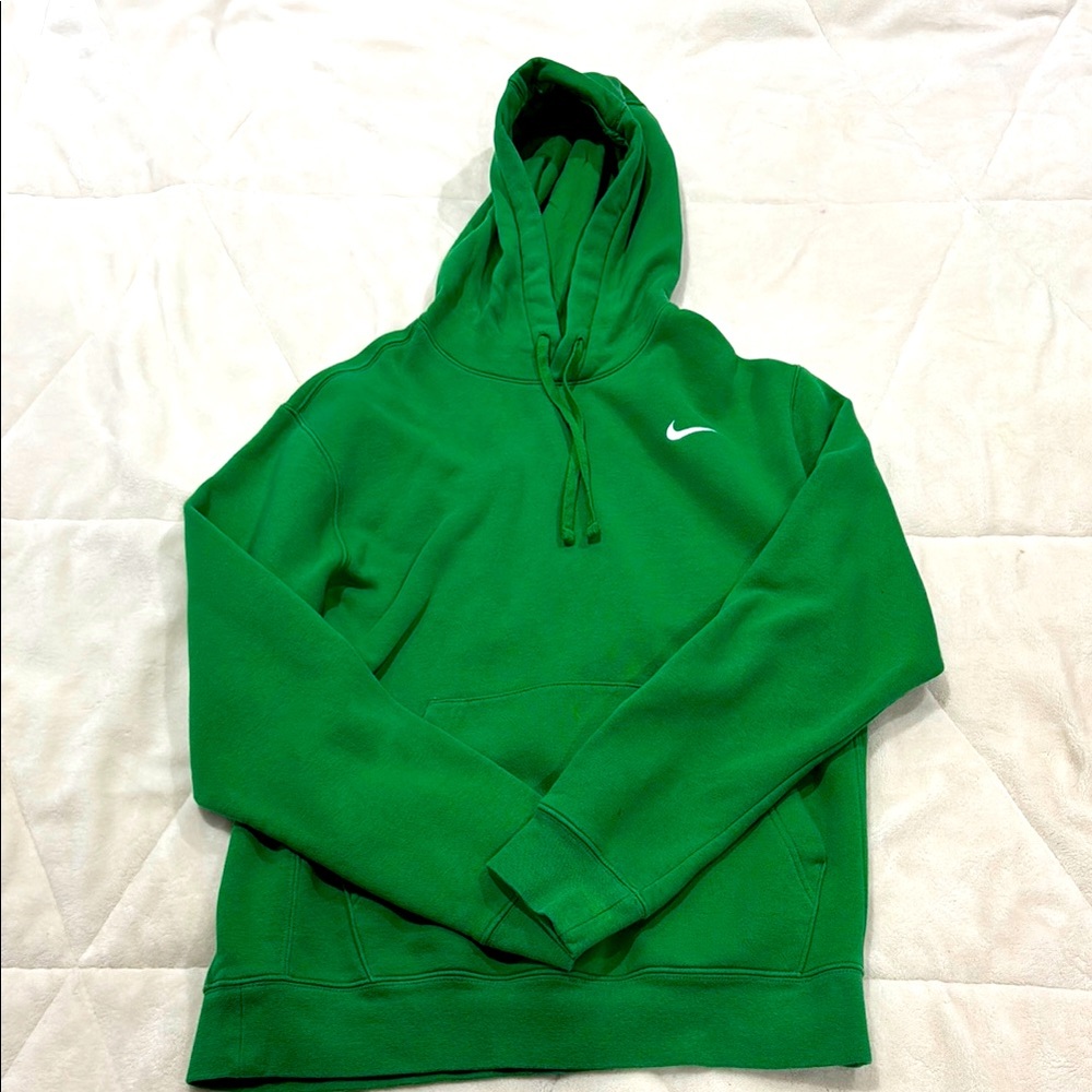 Nike Green Sweatshirt Hoodie with Half-Zip